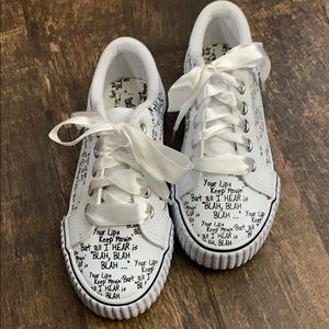 Self Esteem white tennis shoes childs sz 2